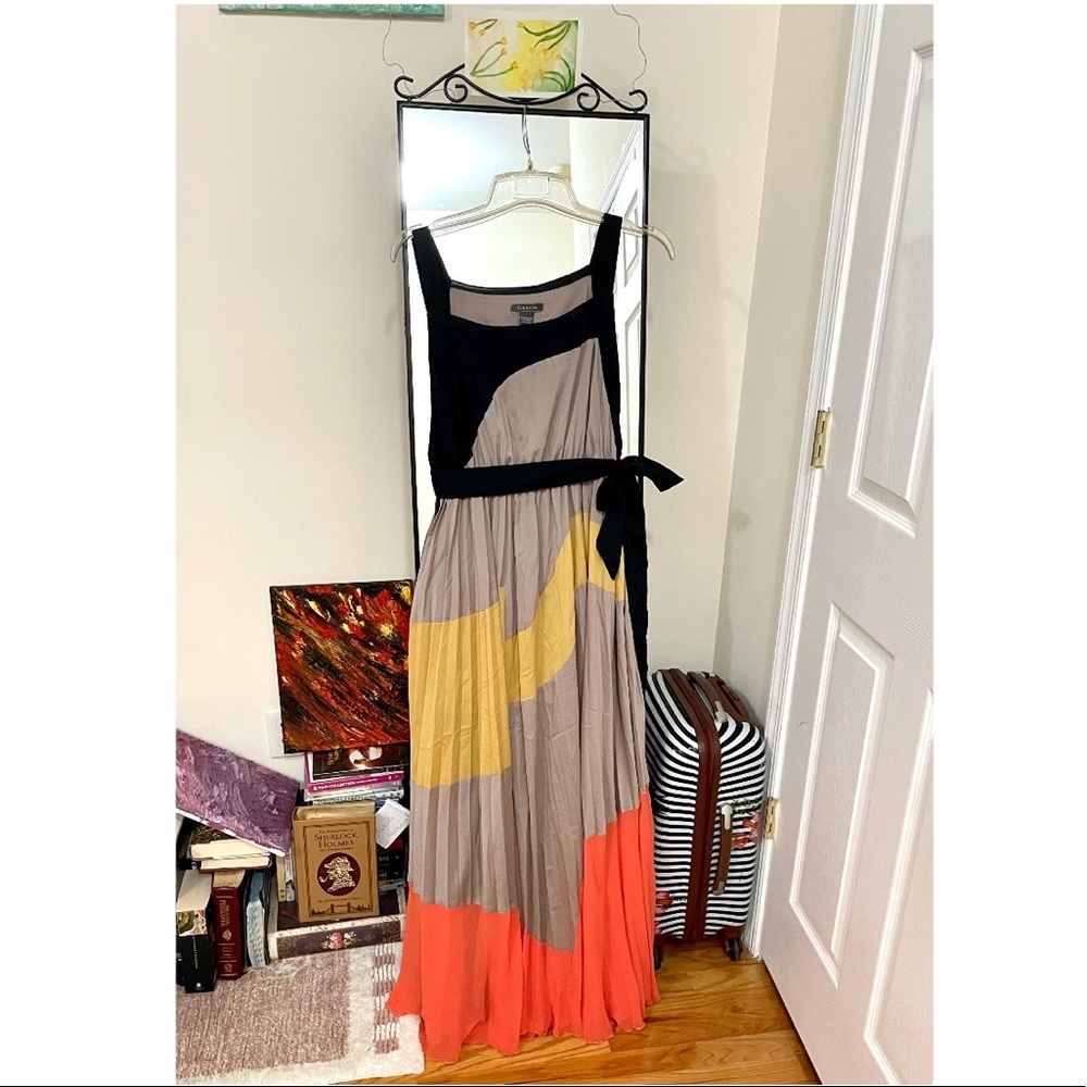 Maxi Pleated Flowy Dress.